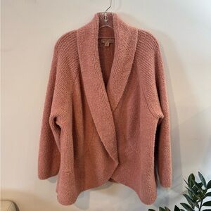Barefoot Dreams Cozychic Open Front Cardigan, Pink, Women’s Sz 2X